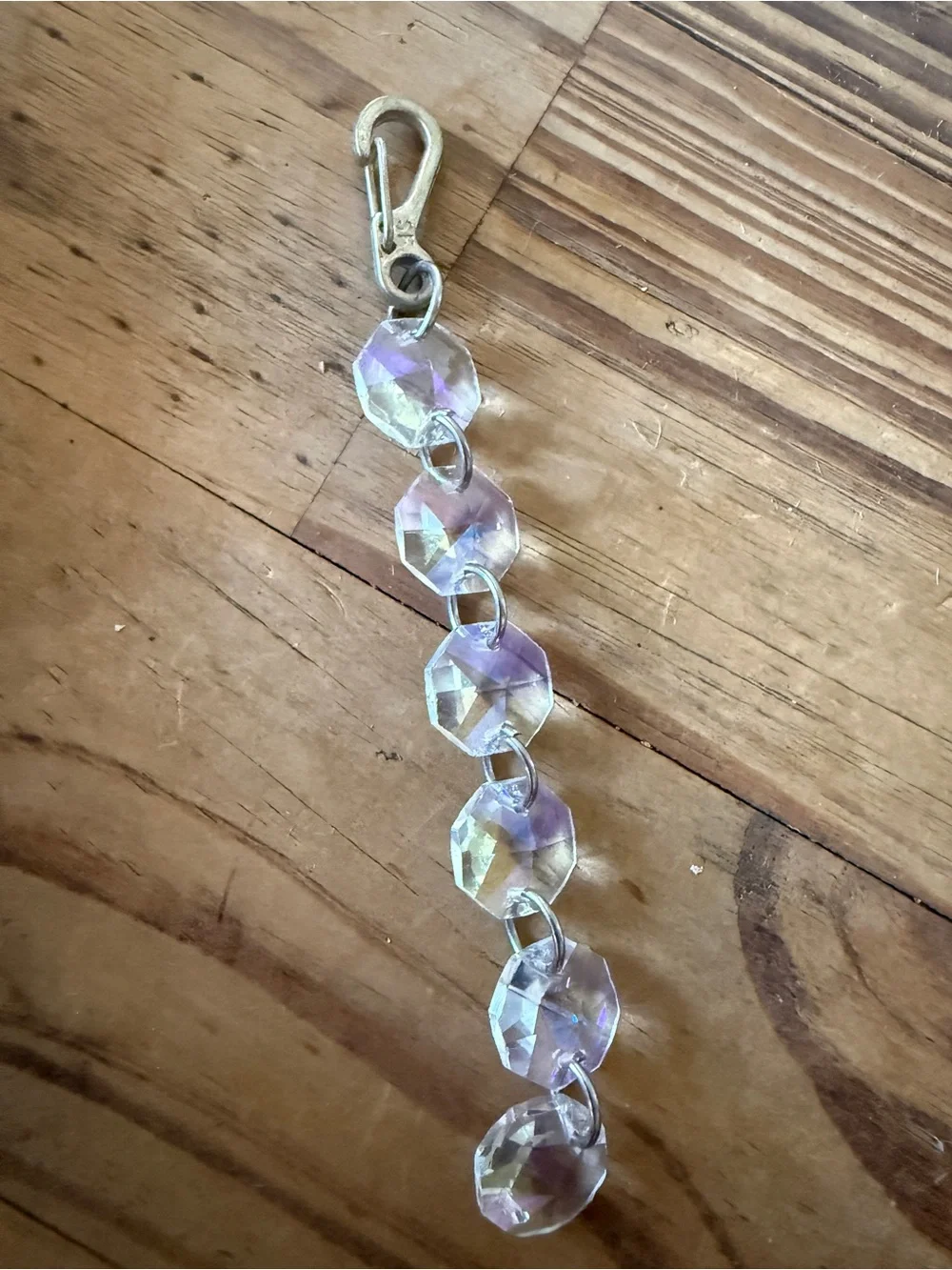 Handmade sun catcher prisms Crystal Drop Dangle Keychain purse charm Iridescent